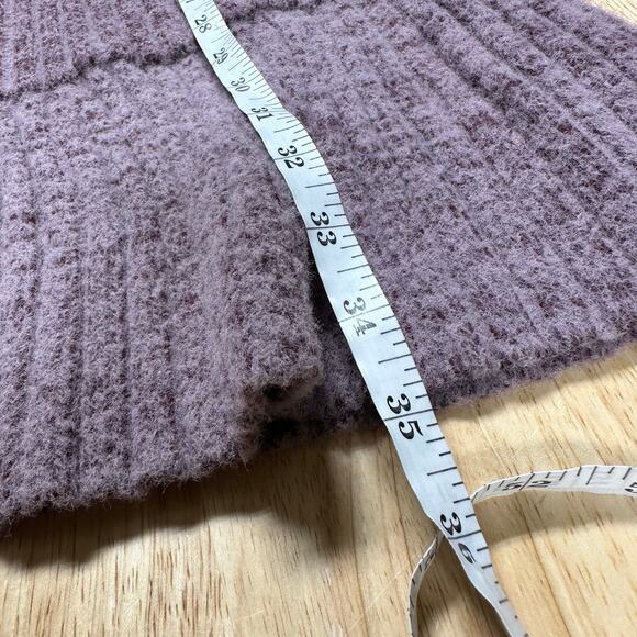 Free People NWT Claude Mini Dress Brandy Wine Combo Size L Rib Knit Turtleneck - Picture 9 of 9